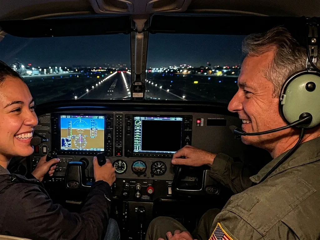 A light aircraft over open country