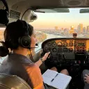 A student after a lesson at the McClellan ramp